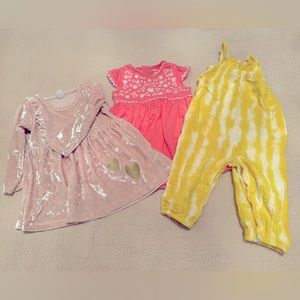 Spring Dress and Romper Bundle, EUC, 9 months